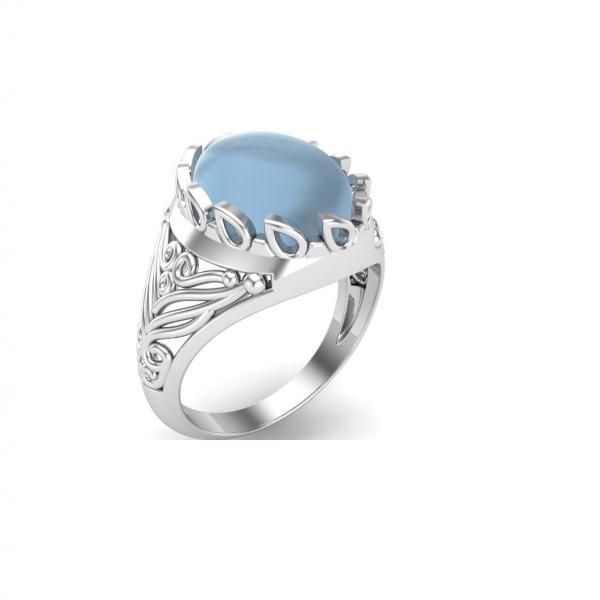 Silver Ring calcedoine Mila